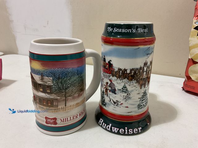 Lot 49-3709168 - Other LOT OF 2 PRE-OWNED COLLECTIBLE BEER STEIN MUGS NO BOXES INCLUDING MILLER HIGH LIFE AND BUDWEIS...