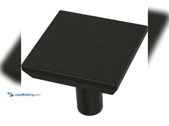 Lot 49-2021723 - Lot of (2)- Liberty 10-Pack Simple Square 1-1/8 in. 29 mm Matte Black Cabinet Knob. Model # P40847C-...
