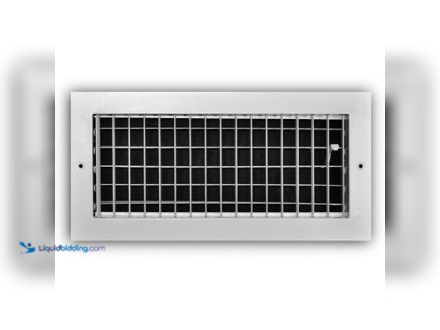 Lot 49-3565606 - QTY 6 - Everbilt 14 in. x 6 in. 1-Way Aluminum Adjustable Wall/Ceiling Register in White. Model # EA...