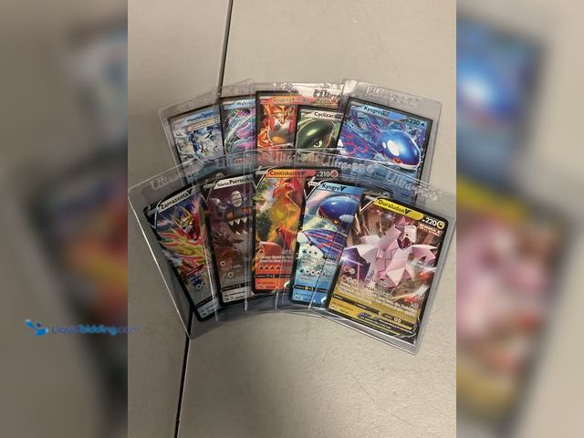 Lot 49-1505392 - COLLECTIBLE AMAZING LOT OF 10 RARE V, AND EX POKEMON CARDS FROM VARIOUS YEARS AND TYPES. ALL IN MATC...