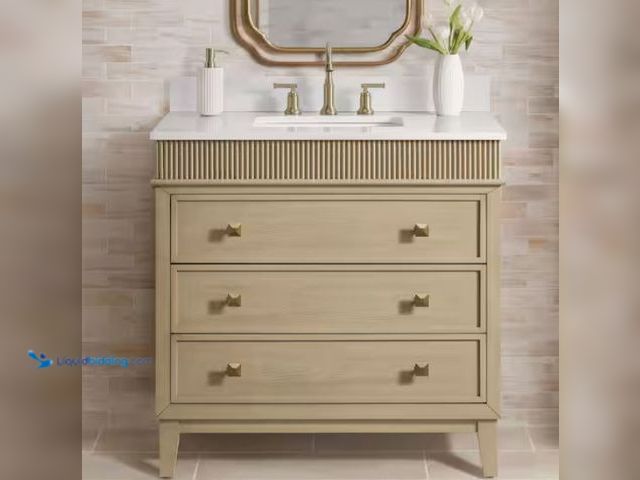 Lot 49-2020686 - Home Decorators Collection Danby 36 in. Single Sink Freestanding Bathroom Vanity in Platinum Oak wit...