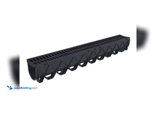 Lot 49-5413093 - RELN
Storm Drain 5 in. x 40 in. Channel Drain Kit, Black Grate New