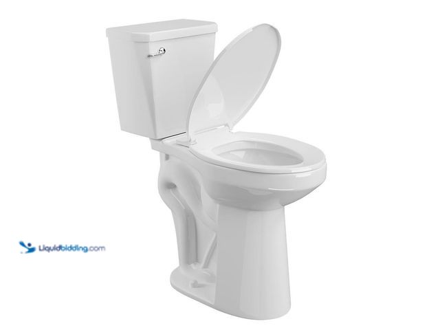 Lot 49-5464130 - Simple Project
21 in. 2-Piece Toilet Single Flush 1.28 GPF Round 12 in. Rough In Height Toilet in W...