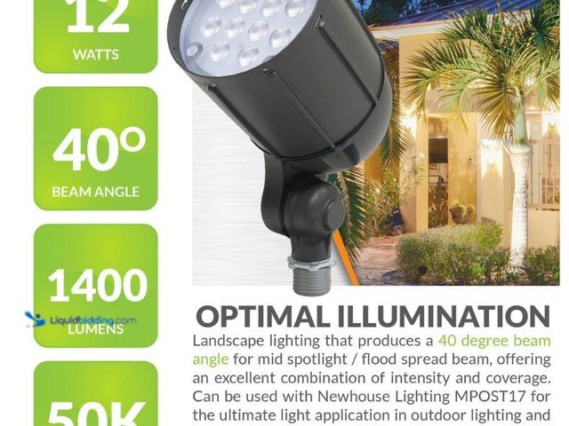 Lot 49-3564515 - QTY 2 - Commercial Electric
12W Line Voltage Bronze Integrated Outdoor LED Bullet Flood Light and A...