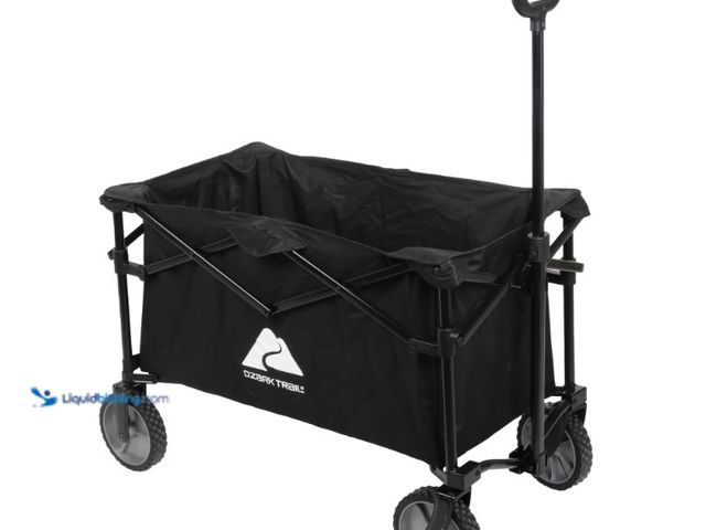Lot 49-1625806 - Ozark Trail Multi-Purpose Big Bucket Cart, Black Wagon, Model # 15070265053, Slightly used, Has atta...
