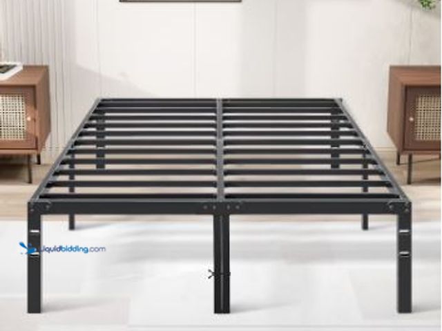 Lot 49-1544909 - Queen Size Bed Frame Classic Metal Bed Frame Foundation with Under Bed Storage/No Box Spring Needed,...