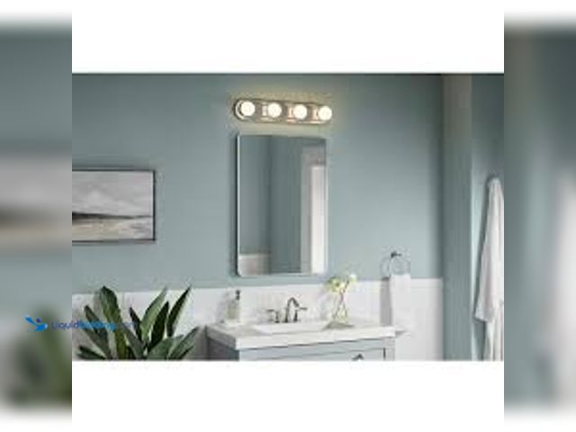 Lot 49-3531610 - Hampton Bay Midford 18 in. 3-Light LED 5CCT Vanity Light with Interchangeable Brushed Nickel, Black ...