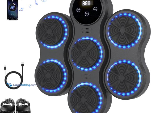 Lot 49-5437845 - Music Boxing Machine for Adult, Wall Mounted Smart Bluetooth Boxing Music Machine, Ideas Gifts for K...