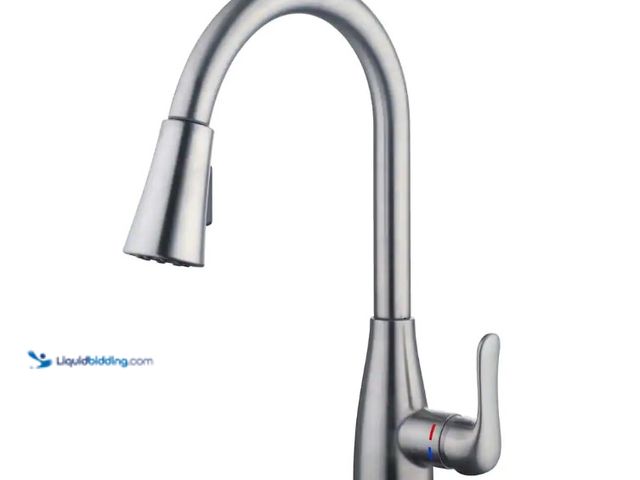 Lot 49-1574847 - Glacier Bay McKenna Single-Handle Pull Down Sprayer Kitchen Faucet in Stainless Steel with TurboSpra...