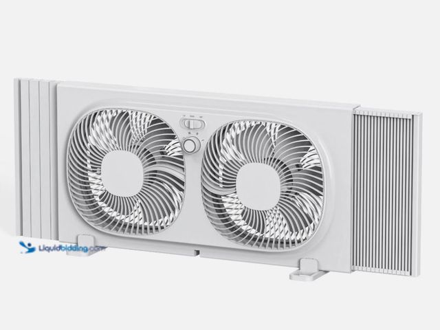 Lot 49-5551996 - Mainstays MS26426575110WD Portable Twin Window Fan, 9 Inch, 3-Speed Reversible, Unused