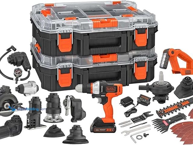 Lot 49-1572026 - BLACK+DECKER MATRIX 20V MAX Power Tool Kit, Includes Cordless Drill, 12 Attachments and Storage Case...