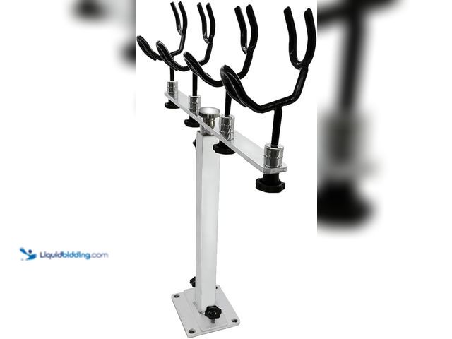 Lot 49-5408717 - Made PVC Coated Fishing Rod Holder Aluminum Fishing Rod Bracket Sure Grip Pole Support for Boat. [AS...