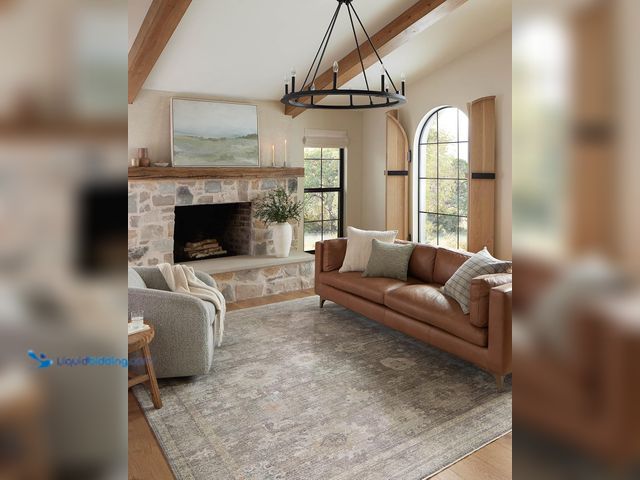 Lot 49-3532459 - Loloi Magnolia Home by Joanna Gaines Millie Collection MIE-05 Stone/Natural 2'-7" x 8'-0", .25" Pile...