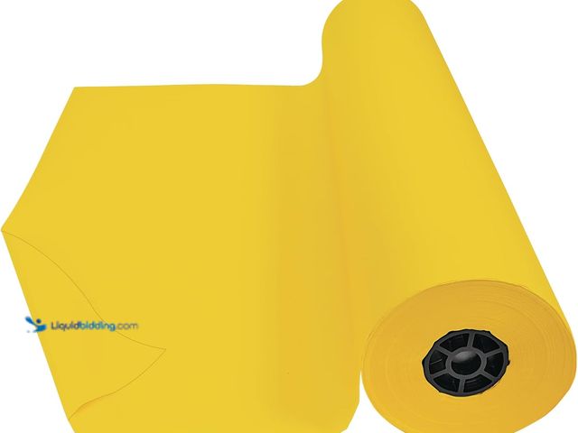 Lot 49-5553618 - Colorations Dual Surface Paper Roll Classroom Supplies for Arts and Crafts Yellow (36" x 1000') (Ite...