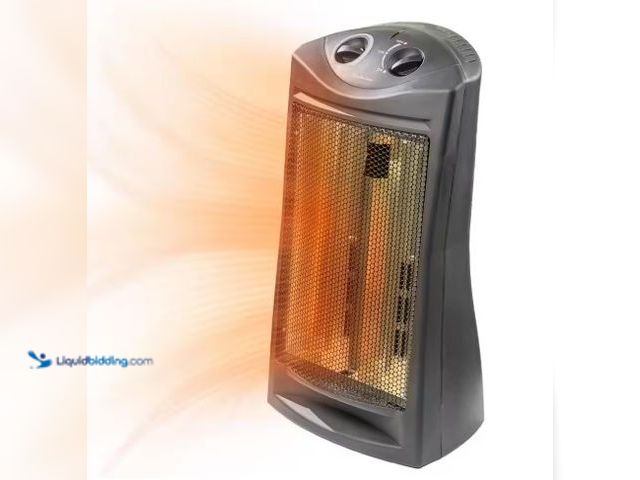 Lot 49-1516497 - Comfort Zone 1500-Watt Electric Quartz Infrared Radiant Tower Heater, model #  CZQTV007BK, unused, t...