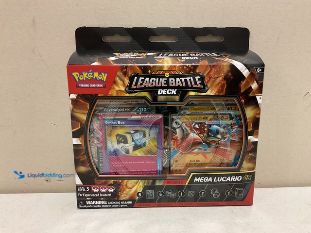 Lot 49-2009174 - Other WOW AN AMAZING FACTORY SEALED LEAGUE BATTLE DECK MEGA LUCARIO EX WITH 6 FOIL CARDS AND MORE AN...