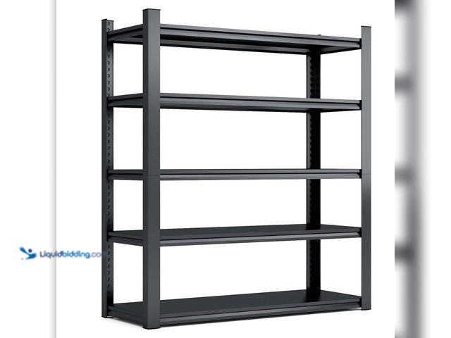 Lot 49-5453432 - Siavonce 72 in. 5-Tier Metal Shelves Pantry Organizer Storage, 2000lb Capacity, Adjustable Garage In...