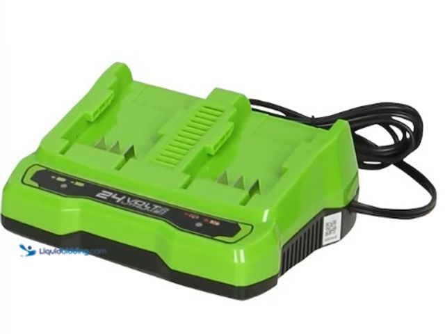 Lot 49-5538905 - Greenworks Rapid 24 -Volt, Battery Charger. Model #CAG817
. Unused
