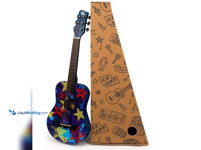 Lot 49-3481733 - 30” Acoustic Metal Strings Guitar/Girls Gift/Kids Musical Toys/Musical Instrument（Blue), Model# B07T...