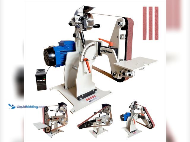 Lot 49-5484464 - JLD Professional Belt Grinder Sander, 2x72 Inch Belt, 1500W Electric Motor with 2.2KW VFD, 2 sets of...