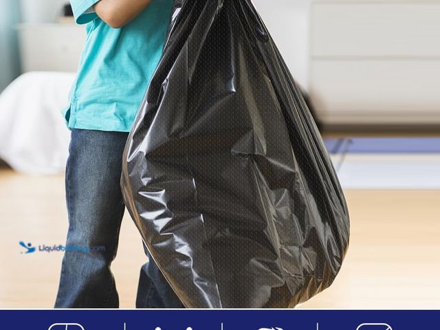 Lot 49-5549714 - Teivio Large Black Trash Bags 40-45 Gallon, 300 count. Model: B0G1XPF3Q2. Unused