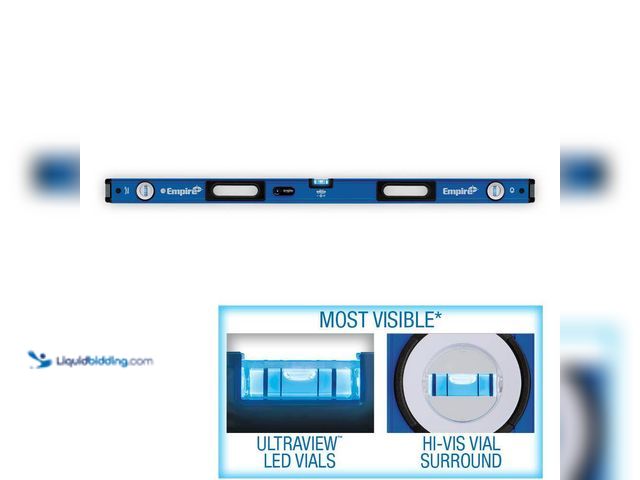 Lot 49-5543161 - Empire
48 in. UltraView LED Magnetic Box Level. Model # EM95.48. Used with scuffs and scratches