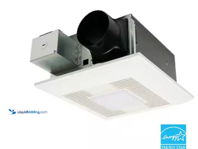 Lot 49-3471672 - Panasonic Whisper Fit DC/LED, Pick-A-Flow 50,80,110 CFM ENERGY STAR Quiet Ceiling Bathroom Exhaust F...