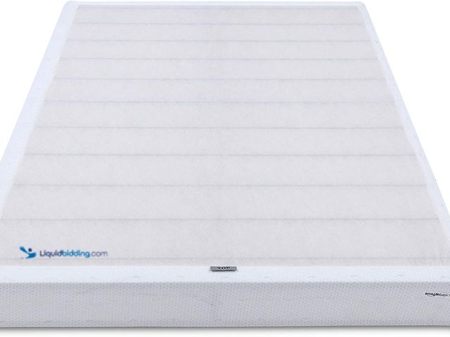 Lot 49-3532249 - Amazon Basics Smart Box Spring Bed Base, 9-Inch Height Mattress Foundation, Tool-Free Easy Assembly,...