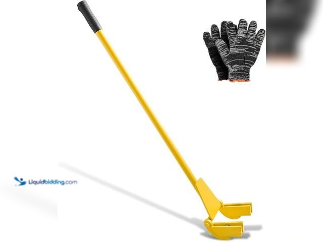 Lot 49-1631907 - VEVOR Pallet Buster Tool with 41‘’ Carbon Steel Handle, Heavy Duty Wrecking Pry Bar, Articulating He...