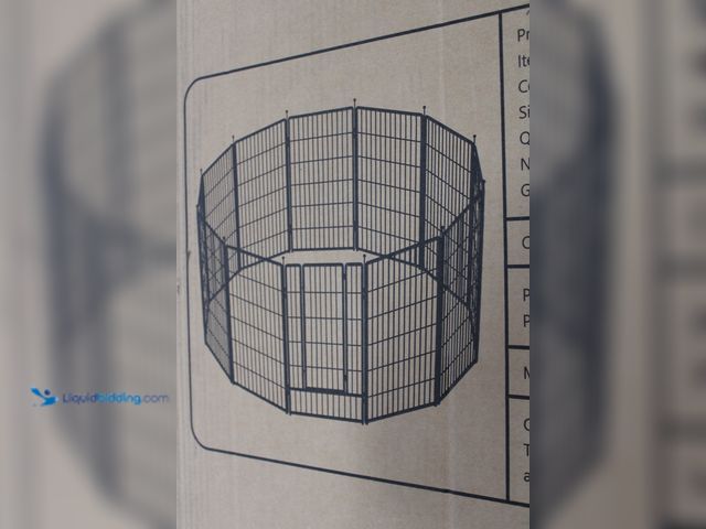 Lot 49-3631158 - Dog Playpen Indoors/Outdoor, 42-inch 12-Panels Dog Play Pen, Model # 407058038503, Used. (NOTE: Miss...