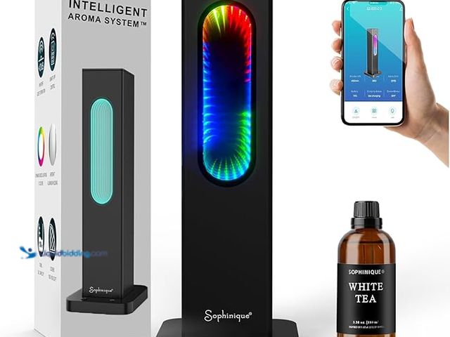 Lot 49-3472733 - Waterless Oil Diffuser 1000 Sq Ft Coverage, Scent Diffusers for Home 3 Dynamic Gradient Modes with 7...