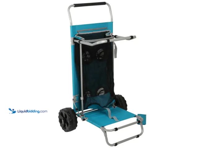 Lot 49-1627143 - Ozark Trail Sand Island Convertible Beach Cart, Blue, Outdoor Camping Wagon, Adult, Steel Tubing, 43...