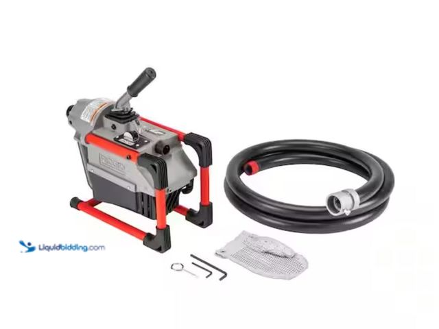 Lot 49-1623204 - RIDGID K-60SP Compact Sectional Drain Cleaning Snake Auger Sewer Machine Plus Tool Kit + Guide Hose,...