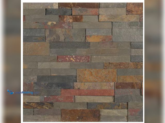Lot 49-1628049 - Approx. (15) Sq. Ft. of Gold Rush Veneer Ledger Panel 6 in. x 12 in. Slate Peel and Stick Wall Tile,...