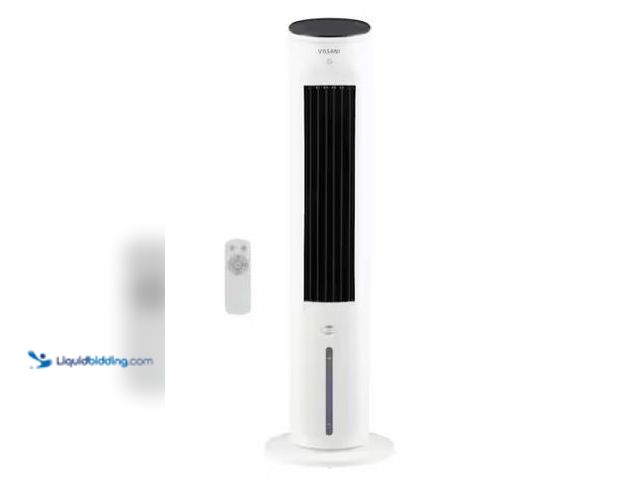 Lot 49-1518032 - Vissani 1 Gal. 210 CFM 3-Speed Digital Tower Portable Evaporative Cooler with Remote Control Up to 2...