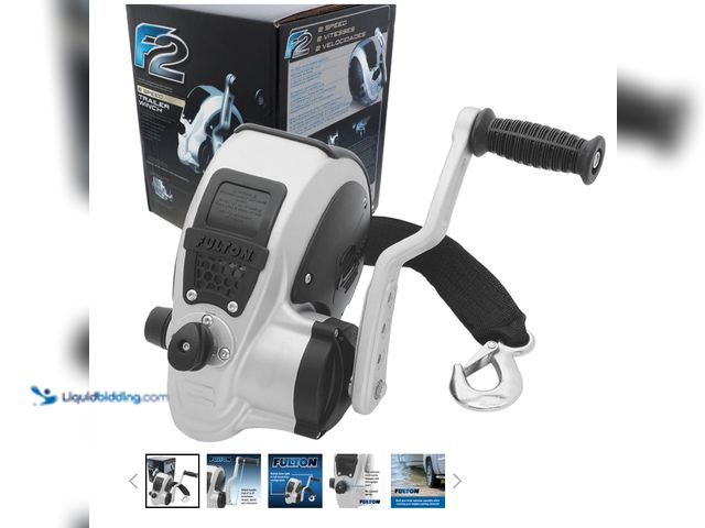 Lot 49-1300007 - Fulton F2 Marine Trailer Winch 3200lbs 2-Speed Adjustable. New old inventory