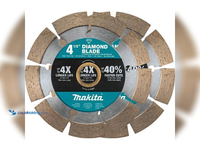 Lot 49-5410467 - Makita 4.5 in. Segmented Rim Diamond Blade for General Purpose (2-Pack)[Model # B-69602] New