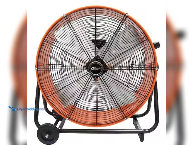 Lot 49-1558136 - Commercial Electric 24 in. 2-Speed Heavy Duty Tilt Drum Fan, Model #  SFDC6-600CT0-4, Unused, Tested...