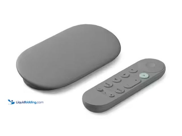 Lot 49-5573070 - Google
TV Streamer (4K) with Voice Remote - Hazel, Unused with charger and attachments