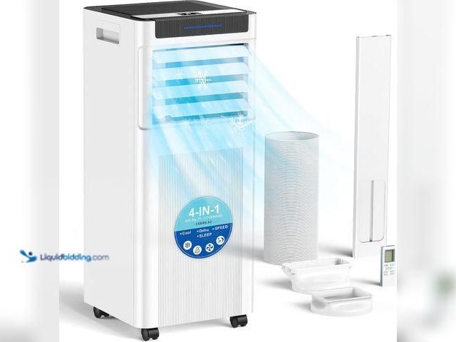 Lot 49-1630852 - 10,000 BTU Portable Air Conditioner, Up to 450 Sq.Ft, 4 in 1 Portable AC Unit with Cool,Dehumidifier...