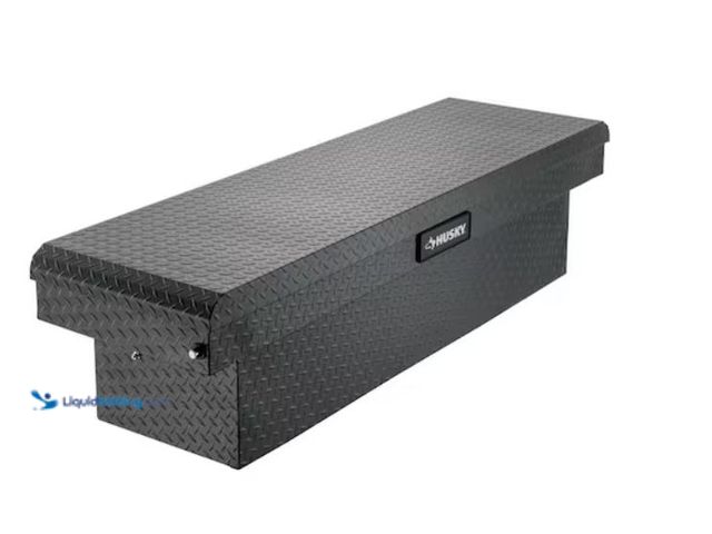 Lot 49-3638006 - Husky 72 in. Crossover Truck Tool Box in Aluminum, w/ Standard Profile for Full Size Trucks, in Grap...
