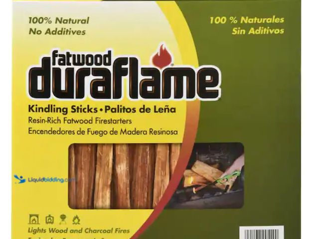 Lot 49-1631267 - Lot of (4) Duraflame 5 lb. (125 cu.ft.) Fatwood Natural Firestarters, Model # 04549, New.  Ref#BIN06...