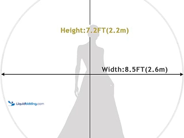 Lot 49-5448538 - Asee'm 8.5FT White Wedding Arch Round Backdrop Stand Large Circle Metal Floral Balloon Frame for Par...