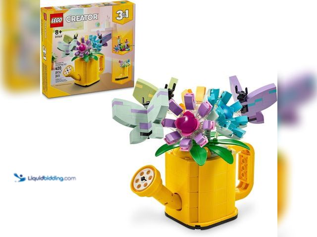 Lot 49-5448321 - LEGO Creator 3 in 1 Flowers in Watering Can Building Toy Set - Fun, Creative Activity for Kids, Girl...