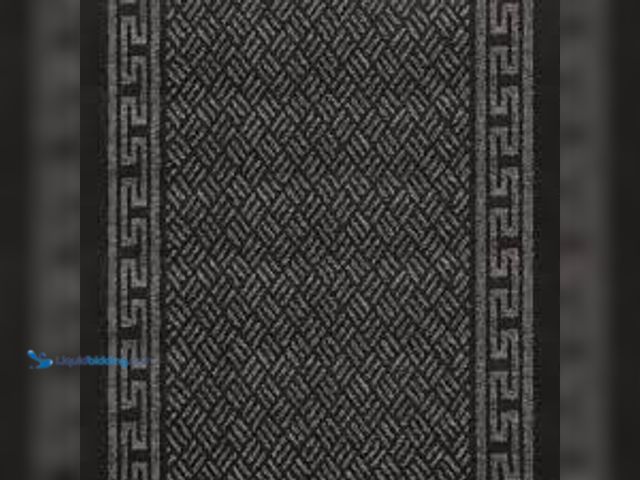 Lot 49-5411807 - TrafficMaster Greek Key Charcoal 2 ft. 2 in.wRoll Runner. Model # MT1004438US. Unused
