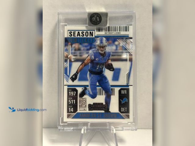 Lot 49-910482 - NFL Silver Bar Card Amon-Ra St. Brown - .999 Fine Silver. Ref: #COINS0723