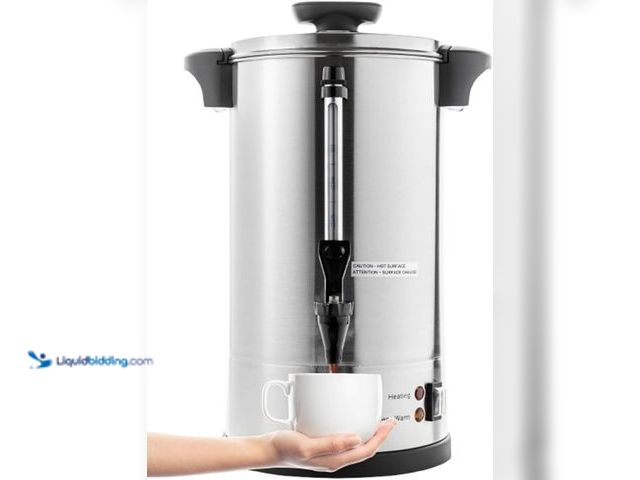 Lot 49-5554284 - SYBO SR-CP-50B Commercial Grade Stainless Steel Percolate Coffee Maker Hot Water Urn for Catering, 5...