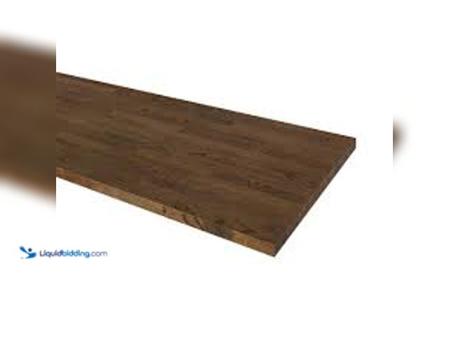 Lot 49-5485519 - Hampton Bay 6 ft. L x 25 in. D Engineered Finished Dark Wood Oak Butcher Block Countertop in Brown w...