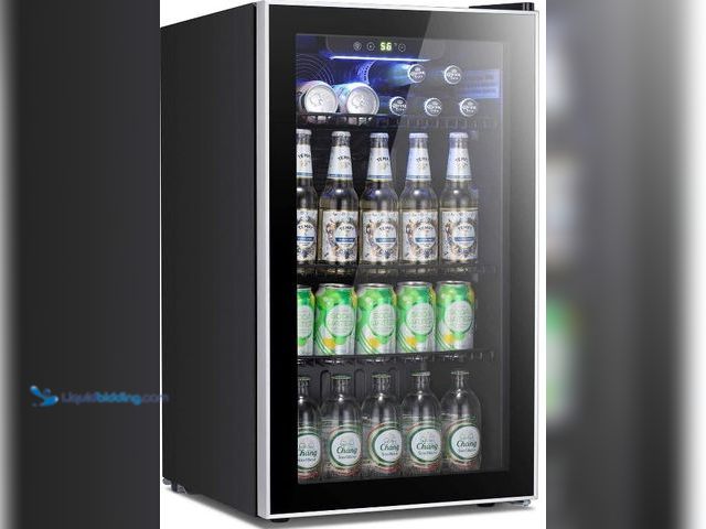 Lot 49-3464383 - Antarctic Star Beverage Refrigerator Cooler -120 Can Mini Fridge Glass Door for Soda Beer or Wine Co...