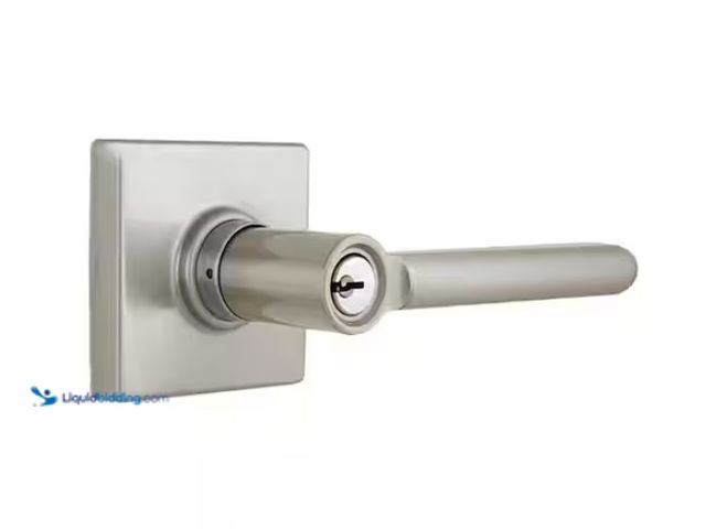 Lot 49-1567767 - Lot of (2) Defiant Tonebridge Satin Nickel Keyed Entry Door Handle with Square Rose, Model # 32LS3X2...